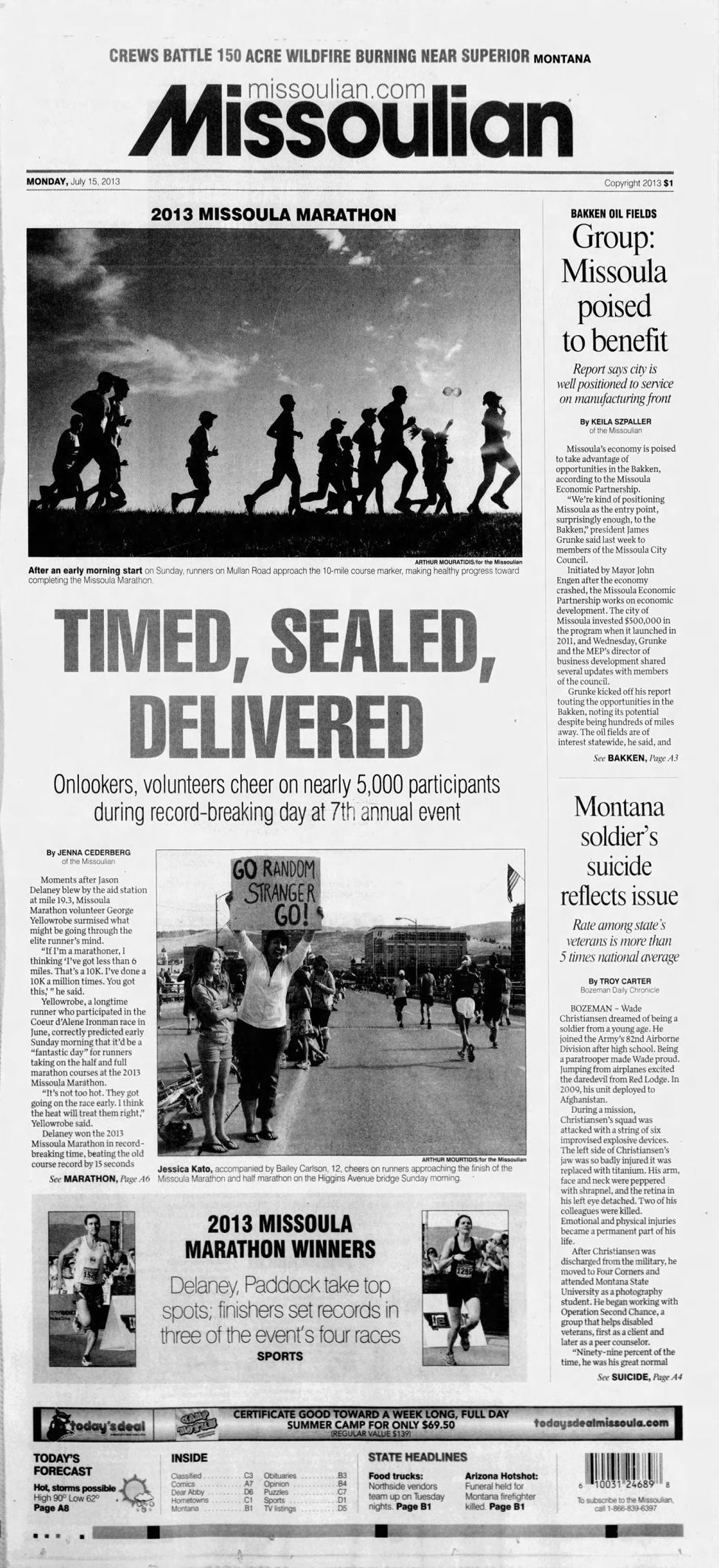 Monday, July 15 2013